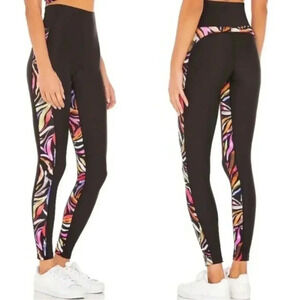 Beach Riot Sport Leggings Rainbow Zebra